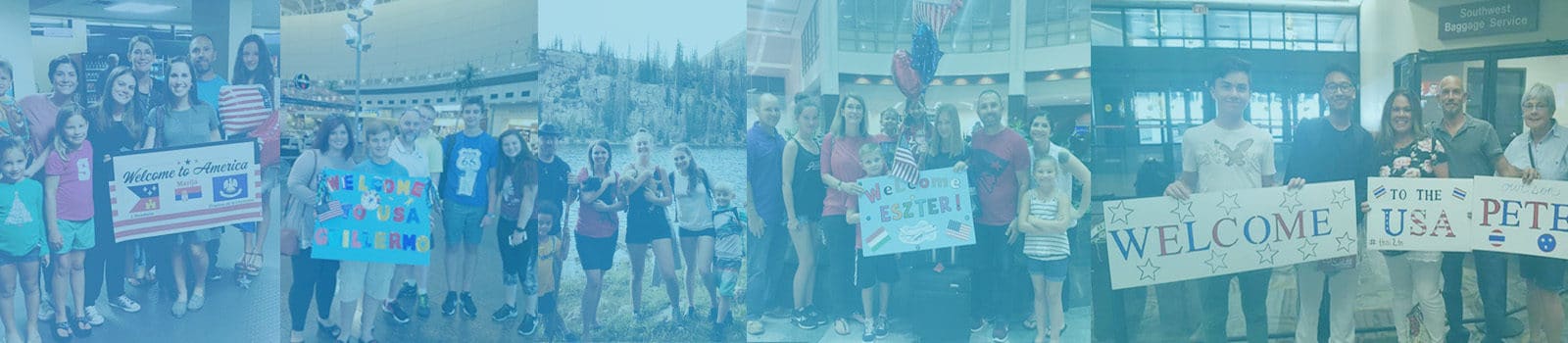 host families welcoming their exchange students