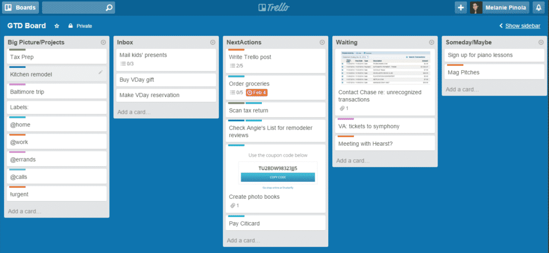 Trello is a great tool for an area representative